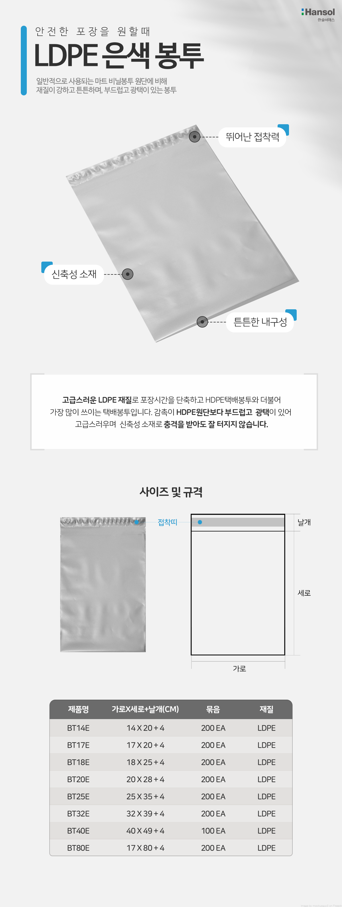 택배비닐봉투14cmx20cm 200매