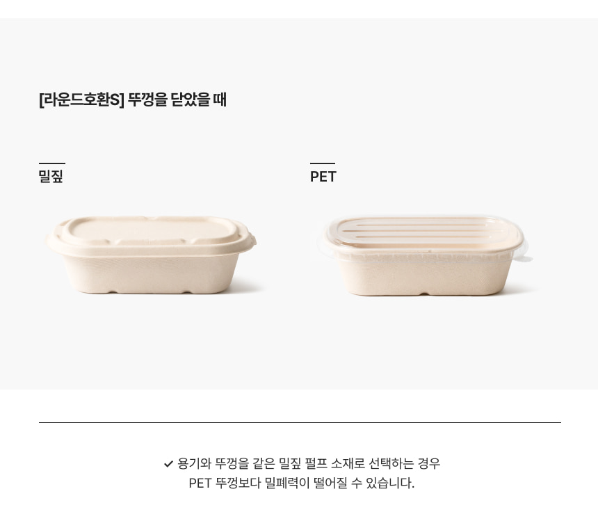 [라운드 호환S] 밀짚 펄프 용기 700m 500개