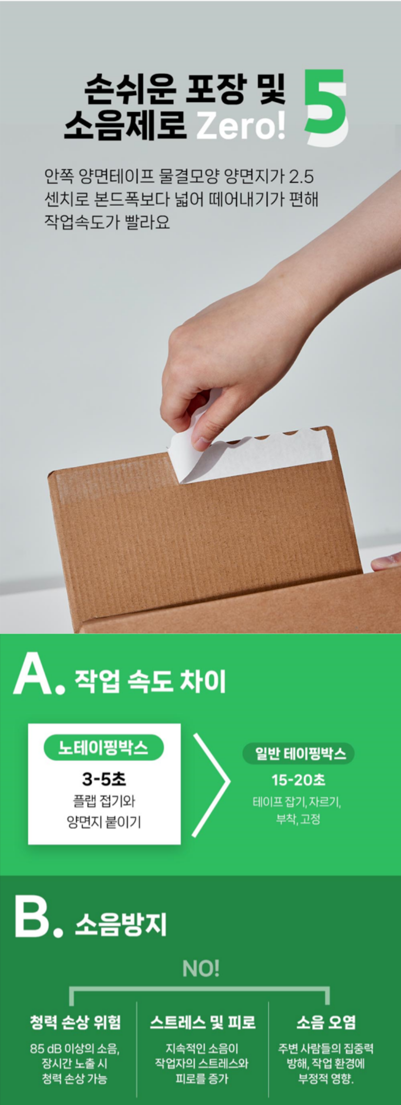 노테이프박스 20개 160x110x90 [B05]