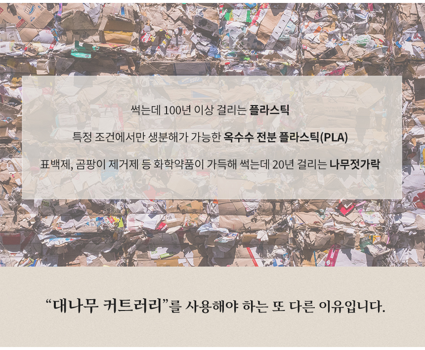 친환경 일회용품 대나무 나이프 배달용 벌크 100개