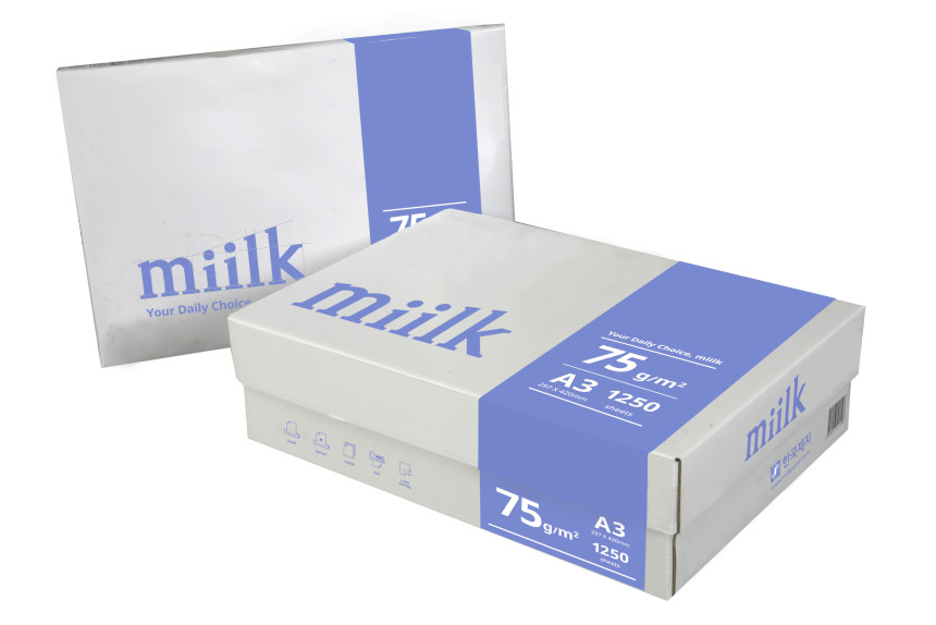 한국제지 밀크 복사용지 75g A3 1250매