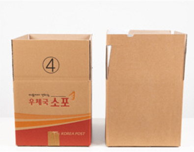 지퍼형 우체국 1호 120개 220x190x90 - 지퍼형 미싱선이 추가된 원터치 접착식 노테이프박스
