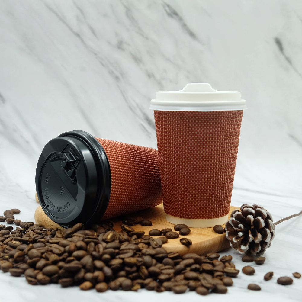 8온스 일회용 단열 엠보싱컵 레드 500개