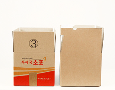 지퍼형 우체국 1호 120개 220x190x90 - 지퍼형 미싱선이 추가된 원터치 접착식 노테이프박스