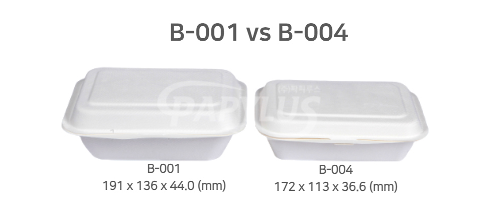 일회용 도시락 펄프용기 B-004 200개