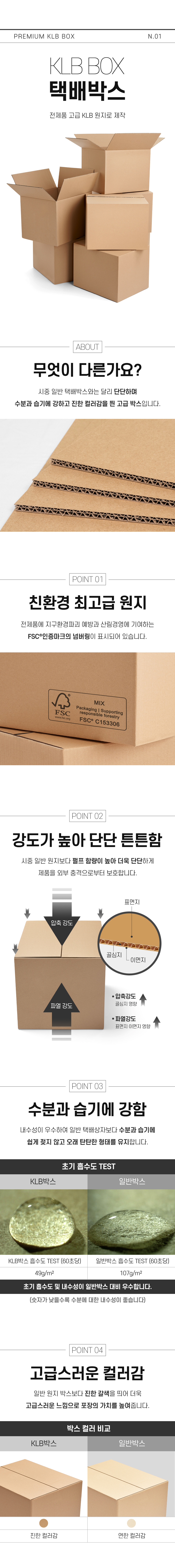 튼튼한KLB박스 350x270x250mm 50매 [ABG065]