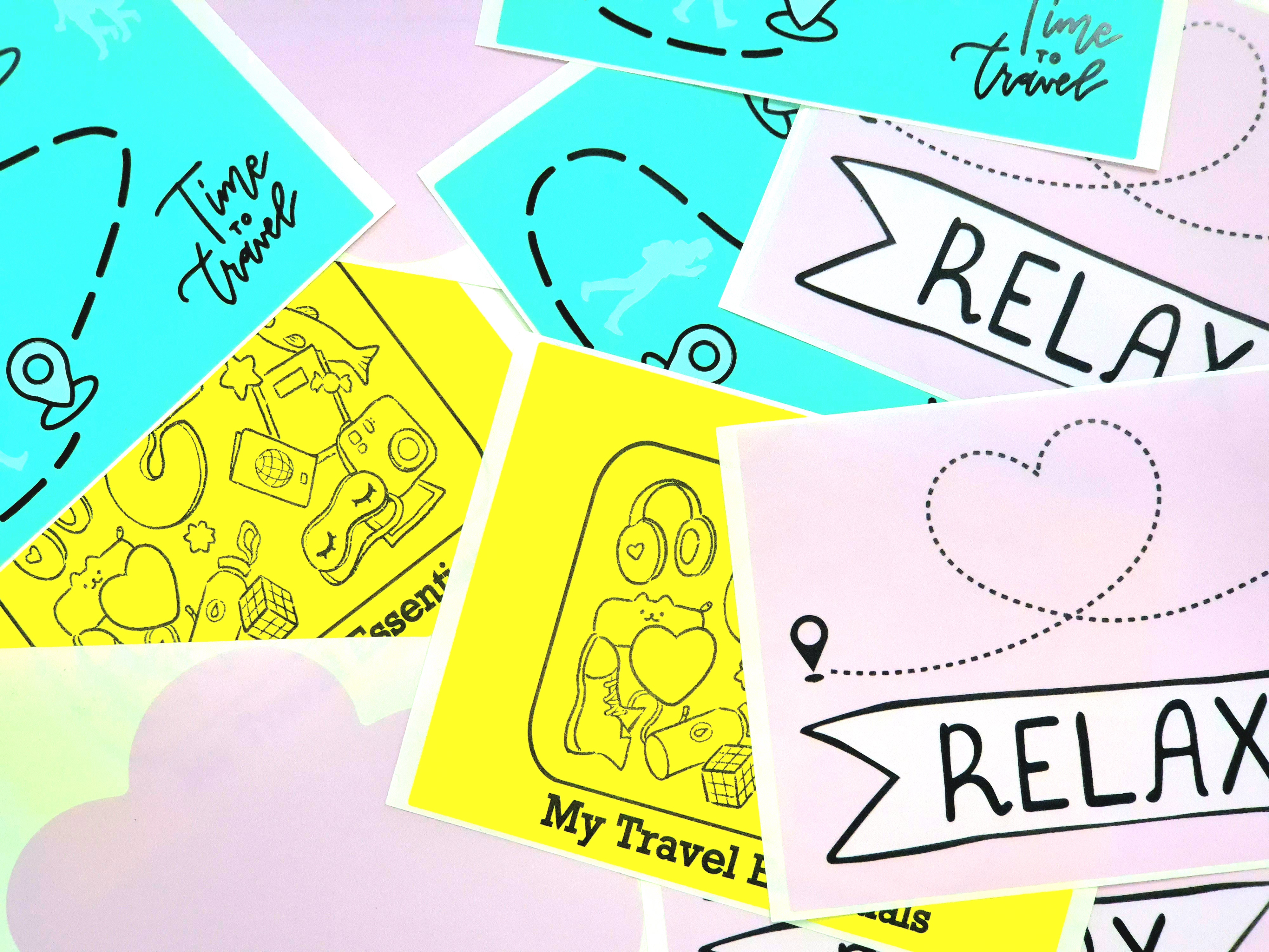 여행용 캐리어 씰티커 노랑